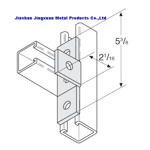 4 Hole Hole offset bent Tee Strut Fitting